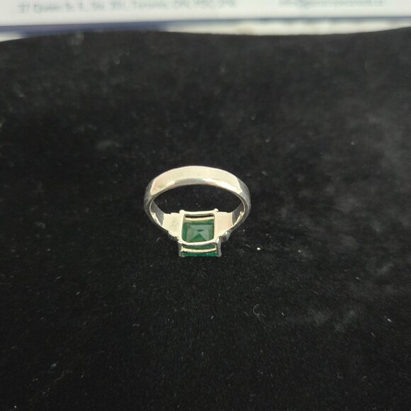 Chrysoprase stone and silver ring - Picture 9 of 14